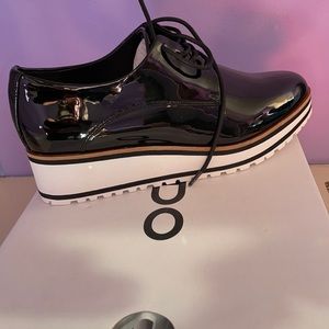 Brand New , Patent leather lace up shoe